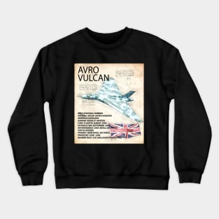 Avro Vulcan Bomber Aircraft Avro Aeroplane RAF Plane Da Vinci Crewneck Sweatshirt